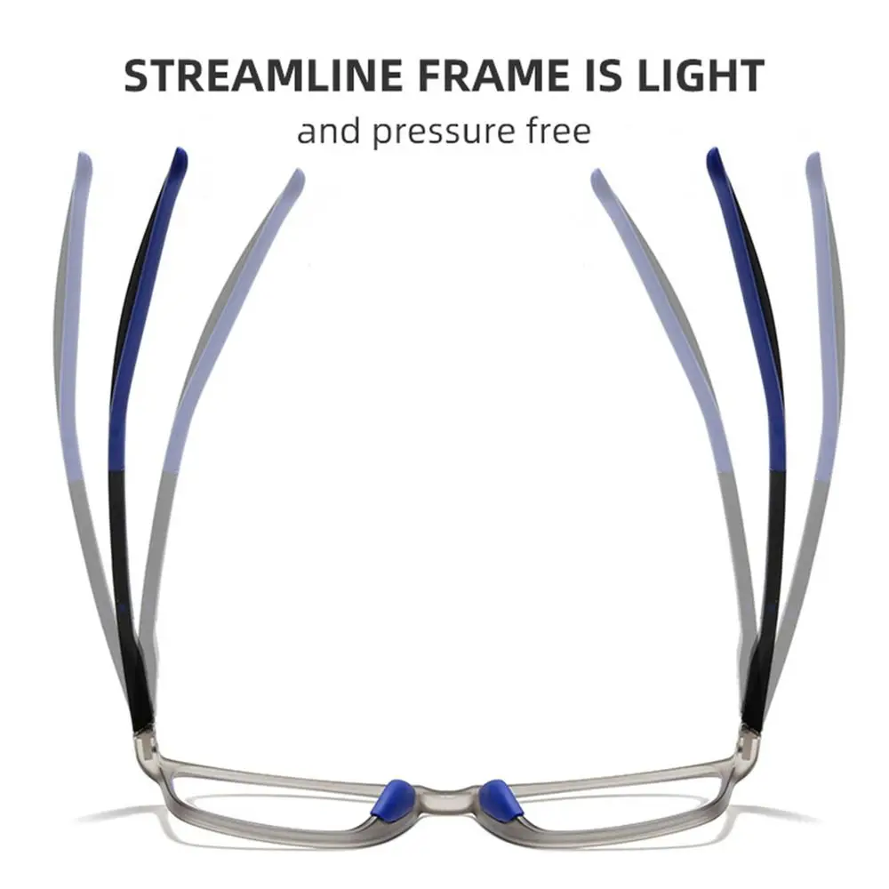 

Blue Ray Blocking Anti-Blue Light Reading Glasses Ultralight Eye Protection Hyperopia Glasses TR90 Sports Square Eyeglasses
