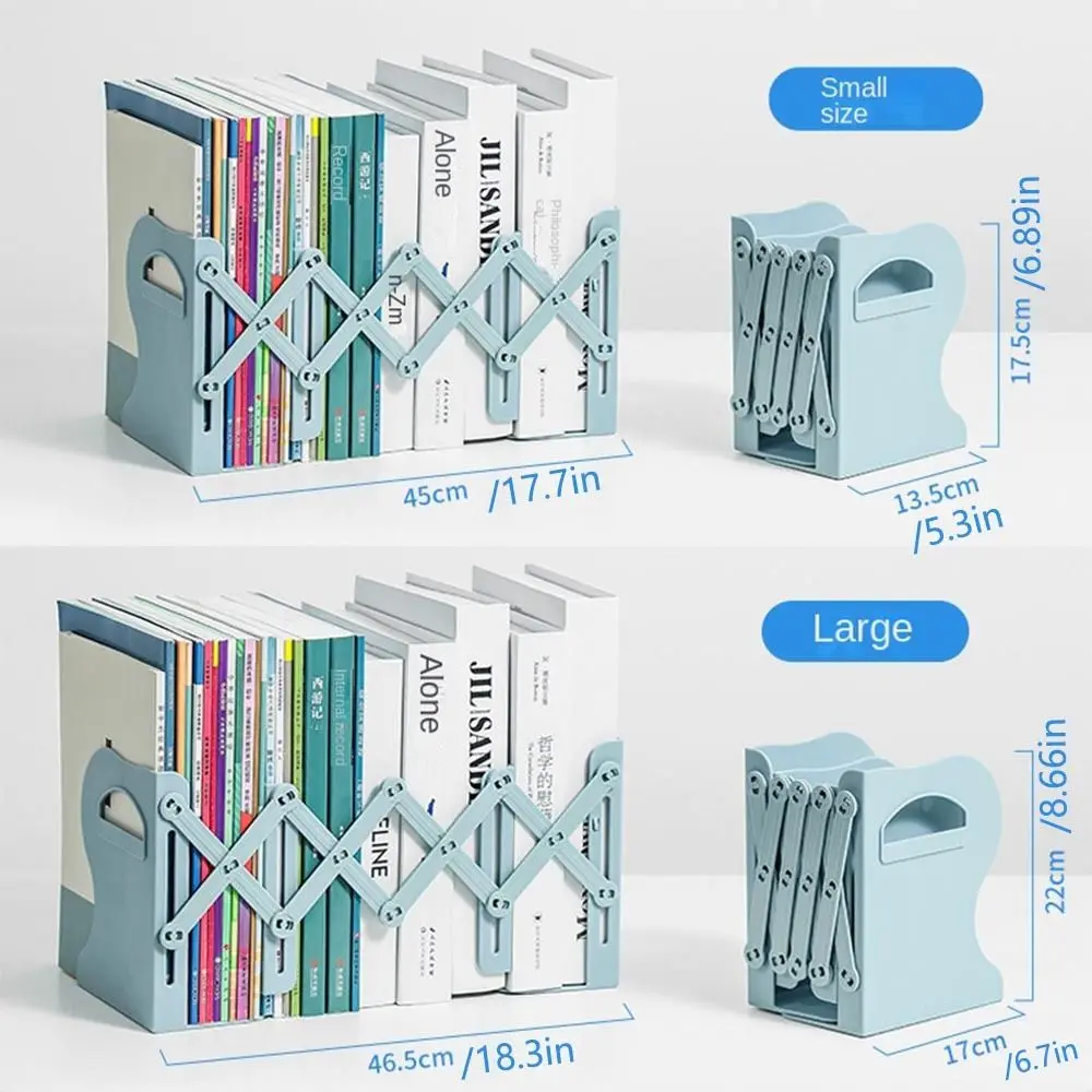 with Pen Holder Retractable Bookends Fixed Book Clip Save Space Adjustable Bookshelf Foldable Simple Divider Book Stand