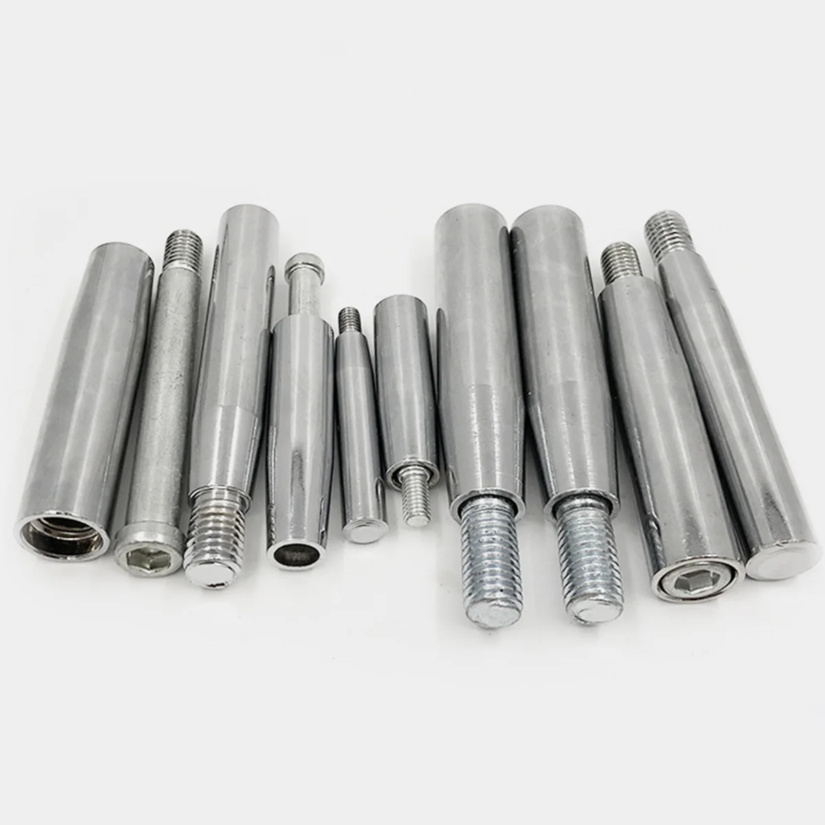 Carbon Steel Chrome Plated Machine Tool Rotating Movable Handle / Fixed Rocker Threaded Rod With Single End M6M8M10M12