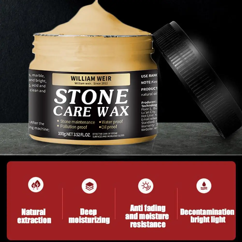 Upgrade 100g Marble Polishing Wax Stone Care Wax Stone Floor Glazing Maintenance Ceramic Tile Wax For Granite Marble Soapstone Q