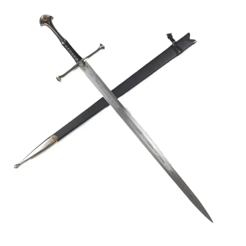 CyCos 1/1 132 سنتيمتر Lord II Aragorn Narsil Narthil Anduril معدن طويل السيف الجدار الشنق تأثيري زي حفلة الدعائم لم يتم شحذها #5