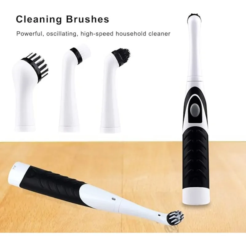 Cleaning brush, Sonic Scrubber, Cleaning Tool With 4 Brushes, Multifunctional Electric Cleaning Brush, Cleaning Tools, CleaningM