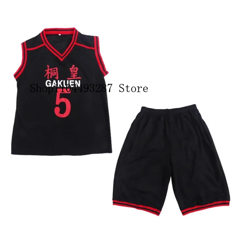 Kuroko No basket basuke cosplay costume school uniform aomine Daiki jersey sportswear T shirt shorts set carnival party dress up