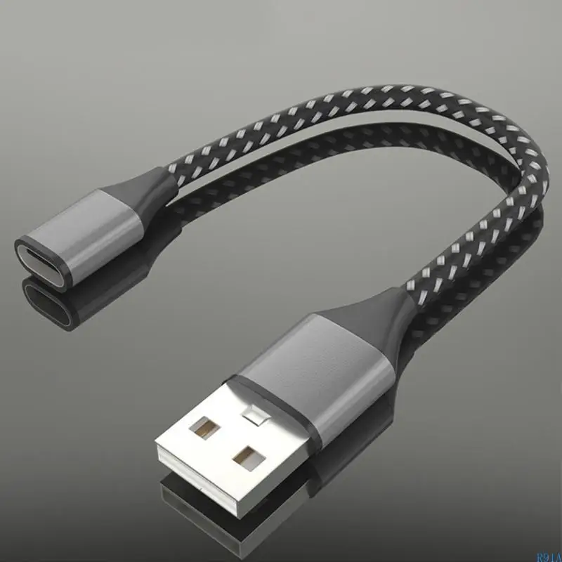 R91A USB 2.0 إلى USB C محول الذكور 480MBPS USB 2.0 إلى كابل محول أنثى USB C