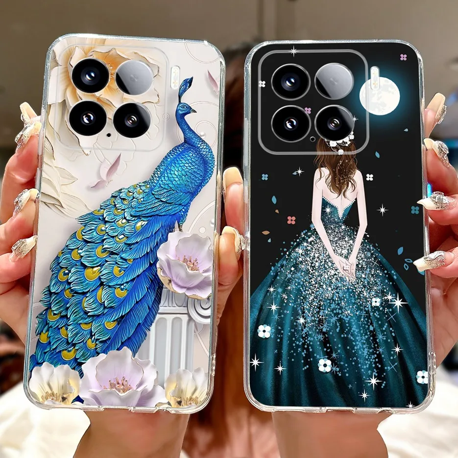 For Xiaomi 15 Case Mi15 Pro 5G Stylish Painted Cover Clear Silicone Soft TPU Phone Case For Xiaomi Mi 15 Pro Fundas Coque Bumper