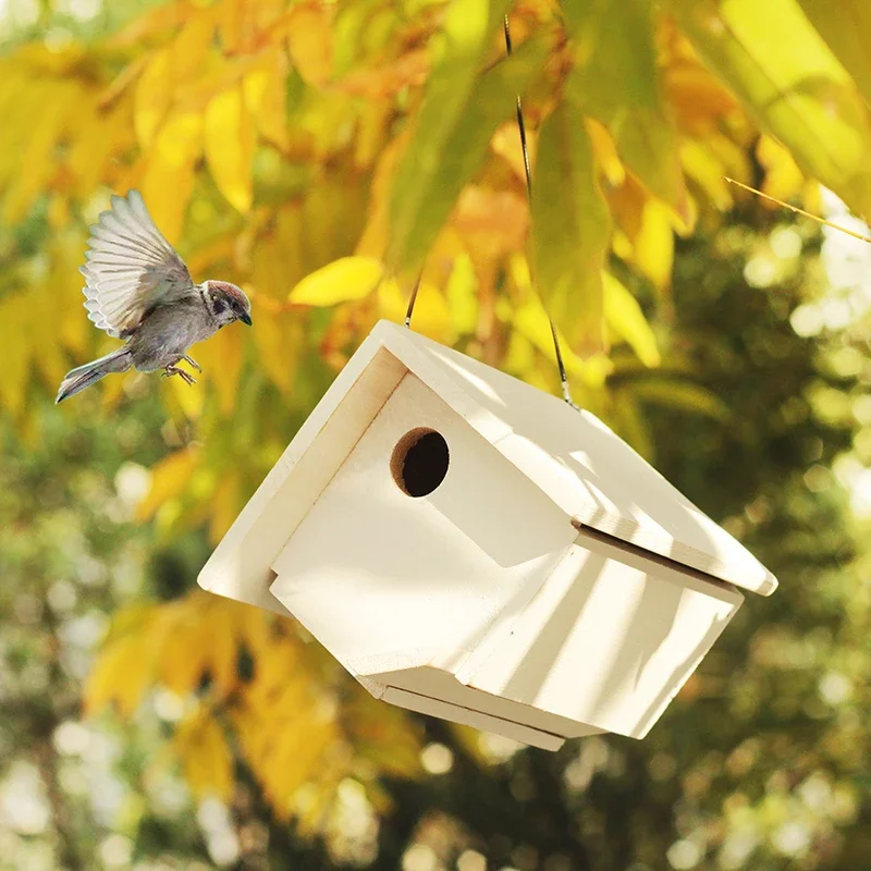 Bird Guardian Sparrow Builds Nest Bird House Imported Cedar Courtyard Gardening Science Popularization High end Decoration