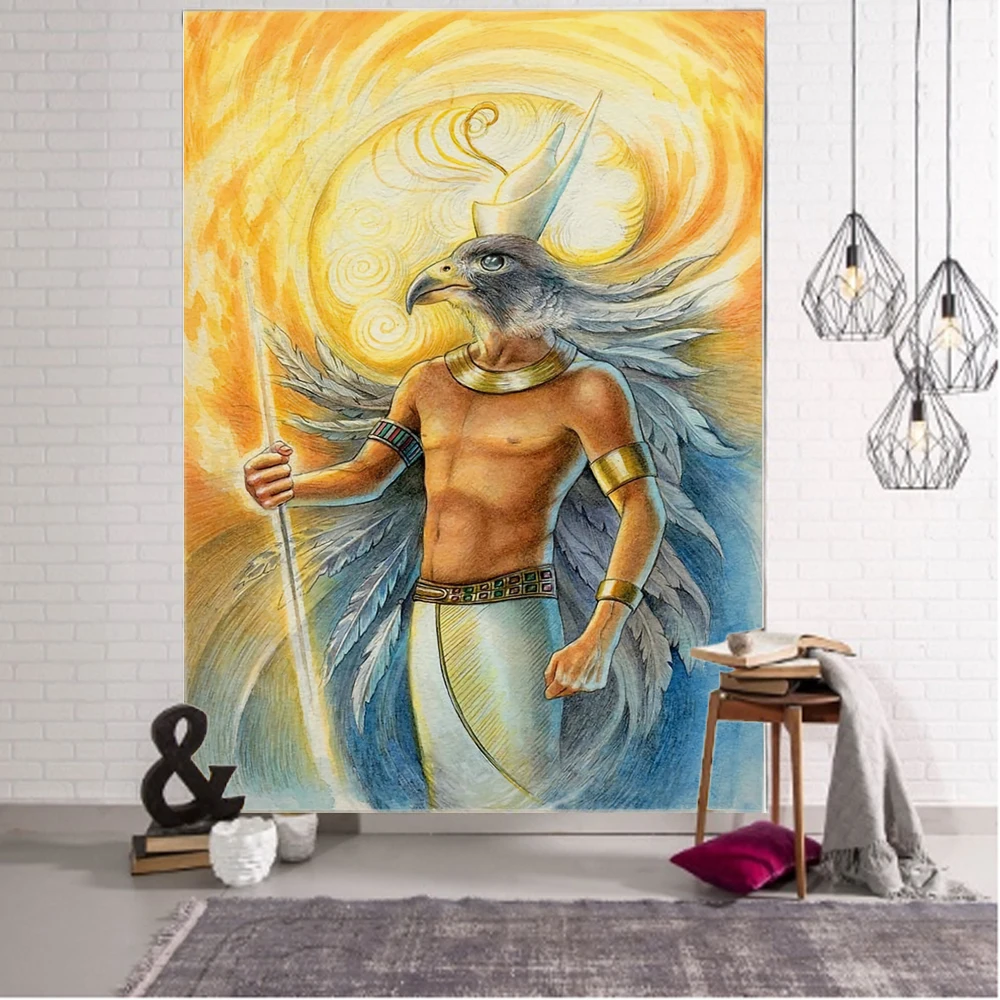 Egyptian Gods Tarot Decorative Tapestry Accountant Witchcraft Tapestry Mandala Bohemian Wall Decor Living Room Home Decor