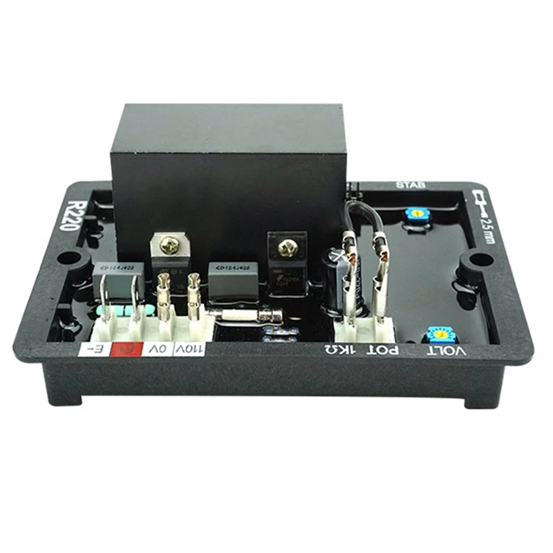 New AVR R220 For Generator AVR Voltage Regulator Alternator Part Power Stabilizer For Brush Diesel Generator