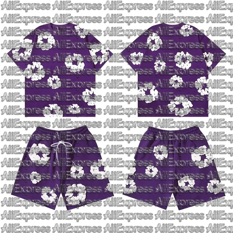 Neues Trendiges Sommer-Schaumstoff-Set Shorts Kurzarm-T-Shirt Lässige Vielseitige Herren- und Damenbekleidung