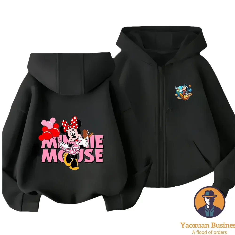 

Children's Disney Mickey Mouse Clothing, Hooded Sweatshirt, Cartoon Pattern Printed Fashion Pullovers, Urban Style