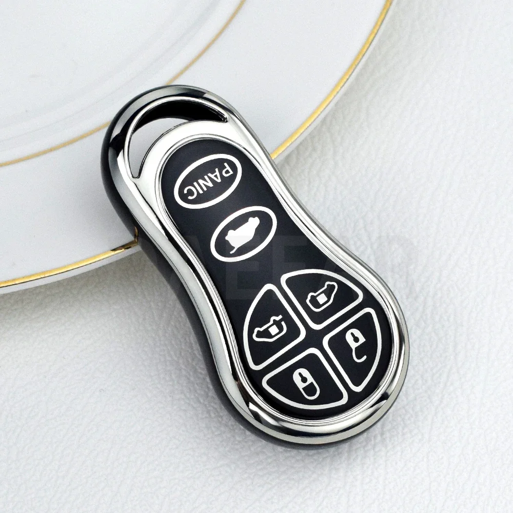 TPU Car Key Cover for Chrysler Dodge Jeep Concorde Sebring LHS Viper Stratus Liberty 6 Buttons Key Case