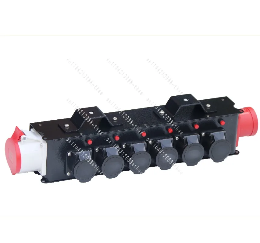 For Small Equipment Electrical Panel 32A 5 Pole Input 16A Output Power Distribution Box, 6 X 16A Socket Outlet