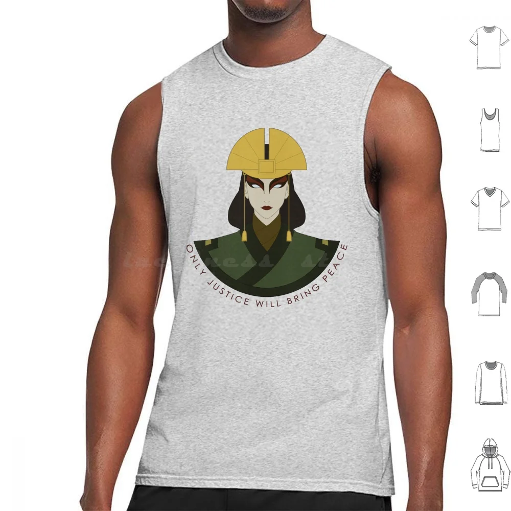 Only Justice Will Bring Peace Tank Tops Vest Sleeveless Airbender Atla Water Earth Fire Air Kyoshi Earthbender Earth Kingdom