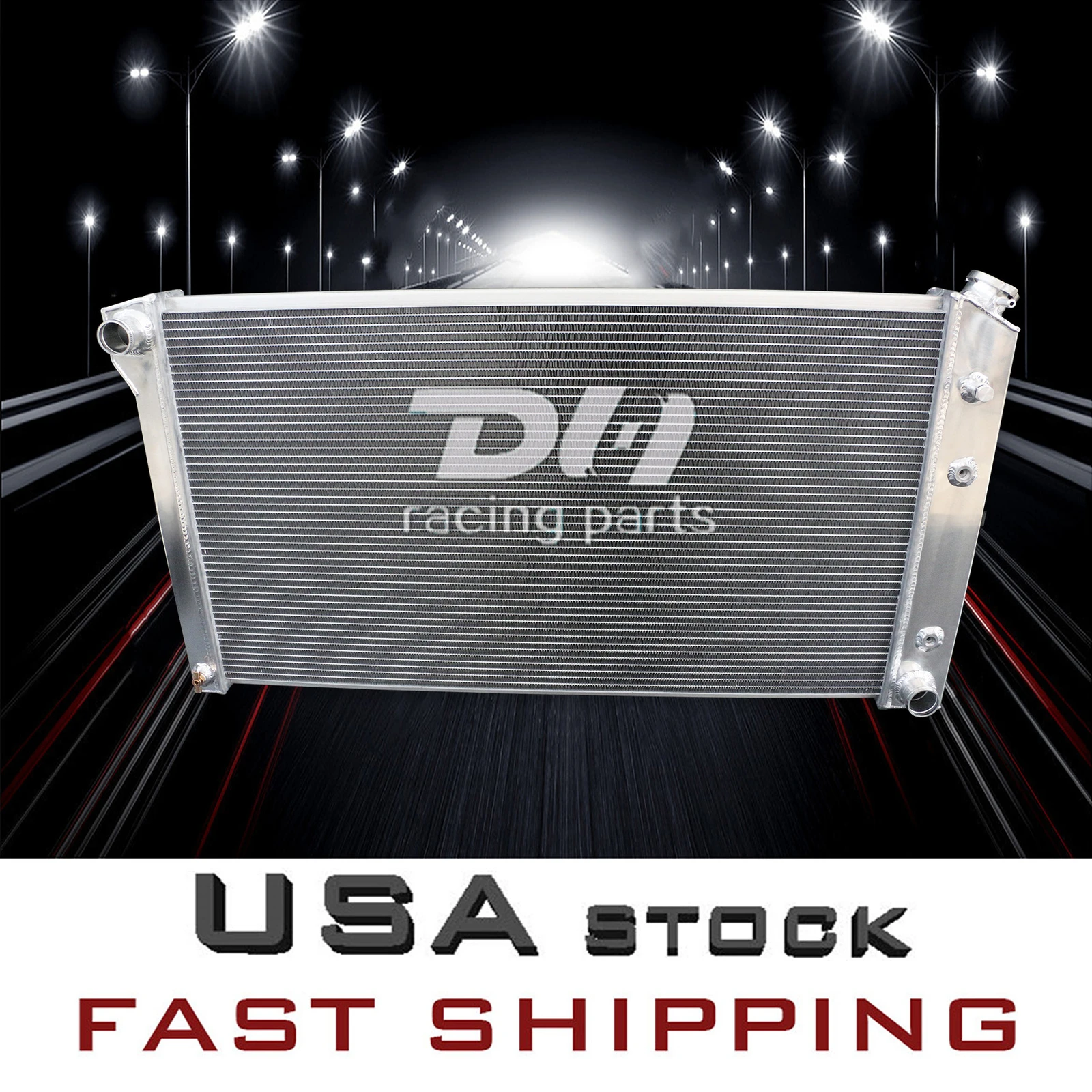 1989-1991 Chevy R2500 Suburban/GMC V3500 7.4L 3열 알루미늄 라디에이터+슈라우드 팬용