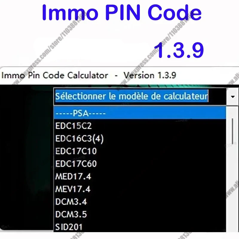 IMMO Pin Code Calculator V1.3.9 Repair equipment Diagnostic software Pin Code Calculator IMMO 1.3.9 obd2 scanner Code reader VCI