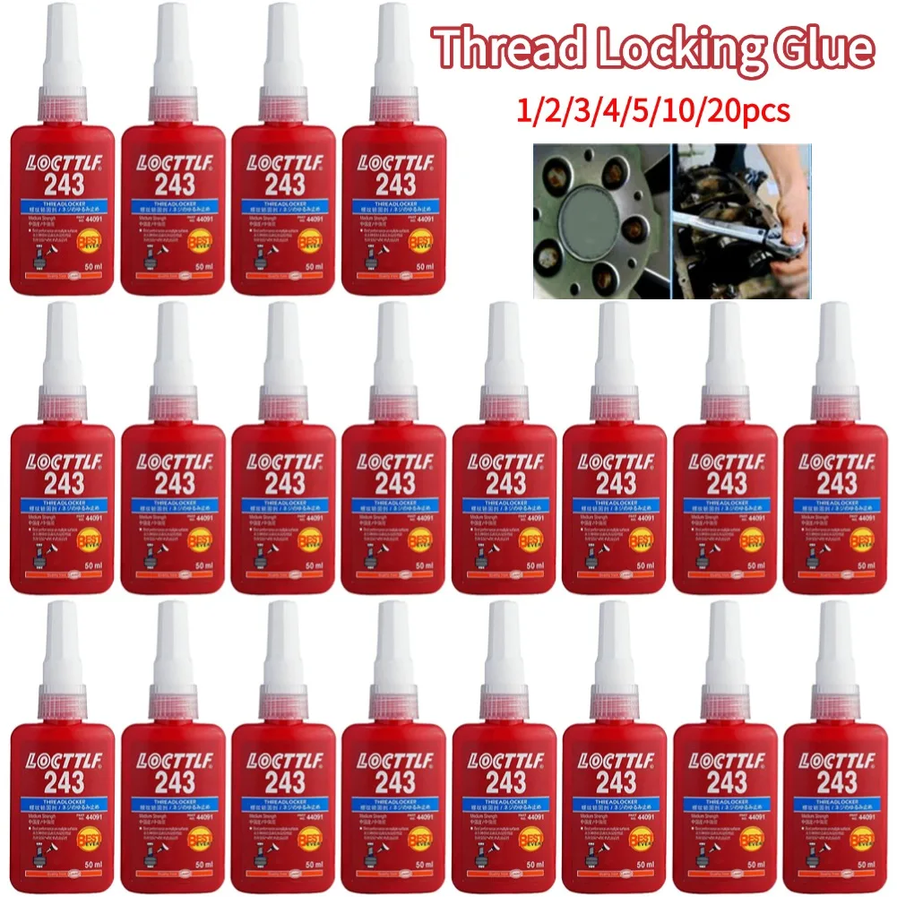 Thread Locking Glue 243 Screw Glue Tightening Screws Prevent Loosening Rusting Caulking Temperature Resistance Bearing Special
