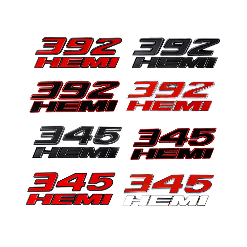3D Metal Car Stickers 392 345 HEMI Emblem For Journey Charger Ram 1500 Caliber Nitro Caravan Avenger Dart Challenger Dodge