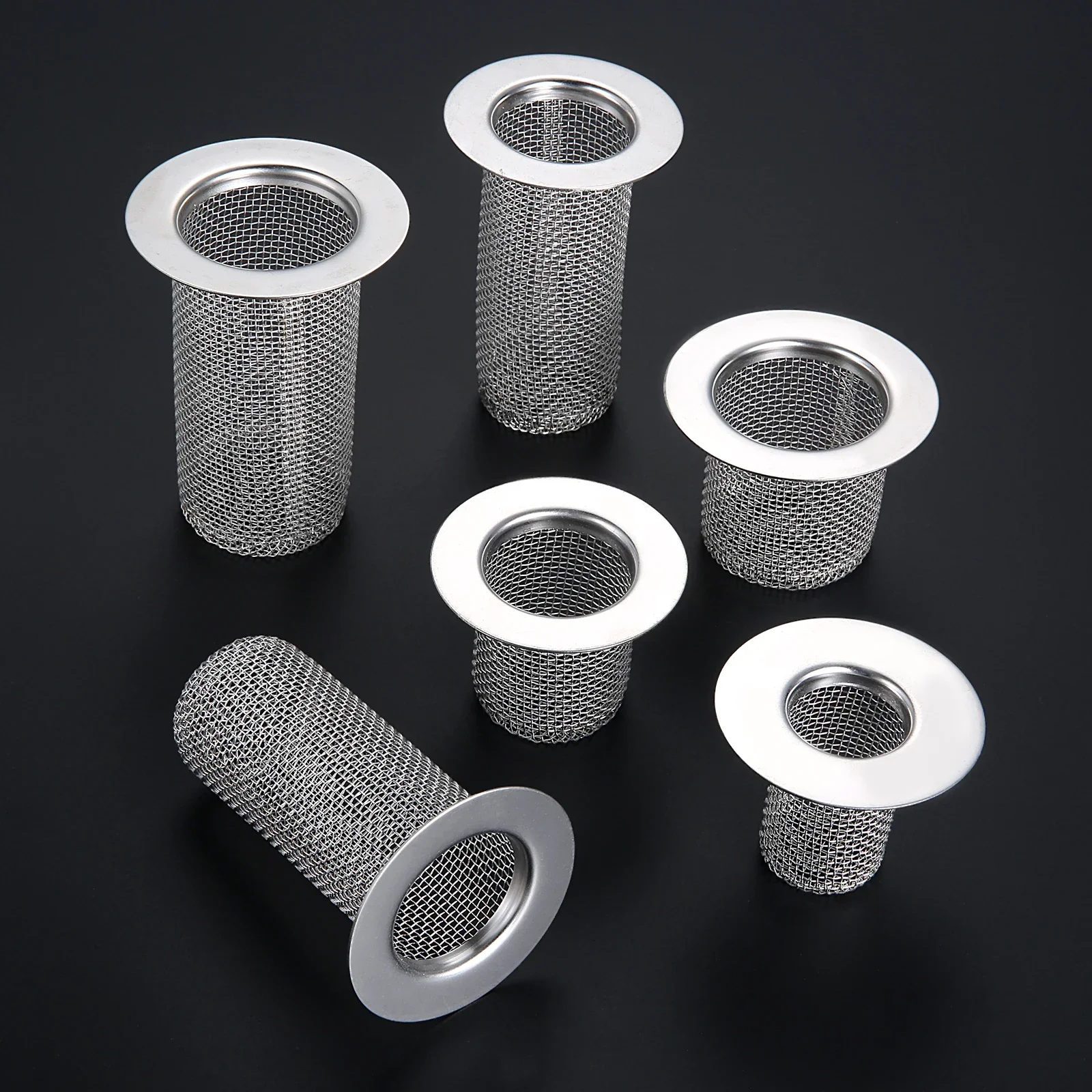 Filtro de drenaje de suelo de acero inoxidable 304, colador de pelo para fregadero de ducha, filtro antiobstrucción para fregadero de cocina, accesorios de baño, 1 ud.