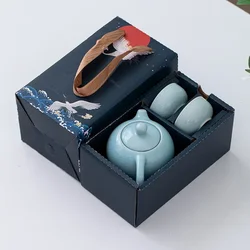 Ruyao Kung Fu Tea Set, Embalagem Caixa De Presente, 1 Pot 2 Copos