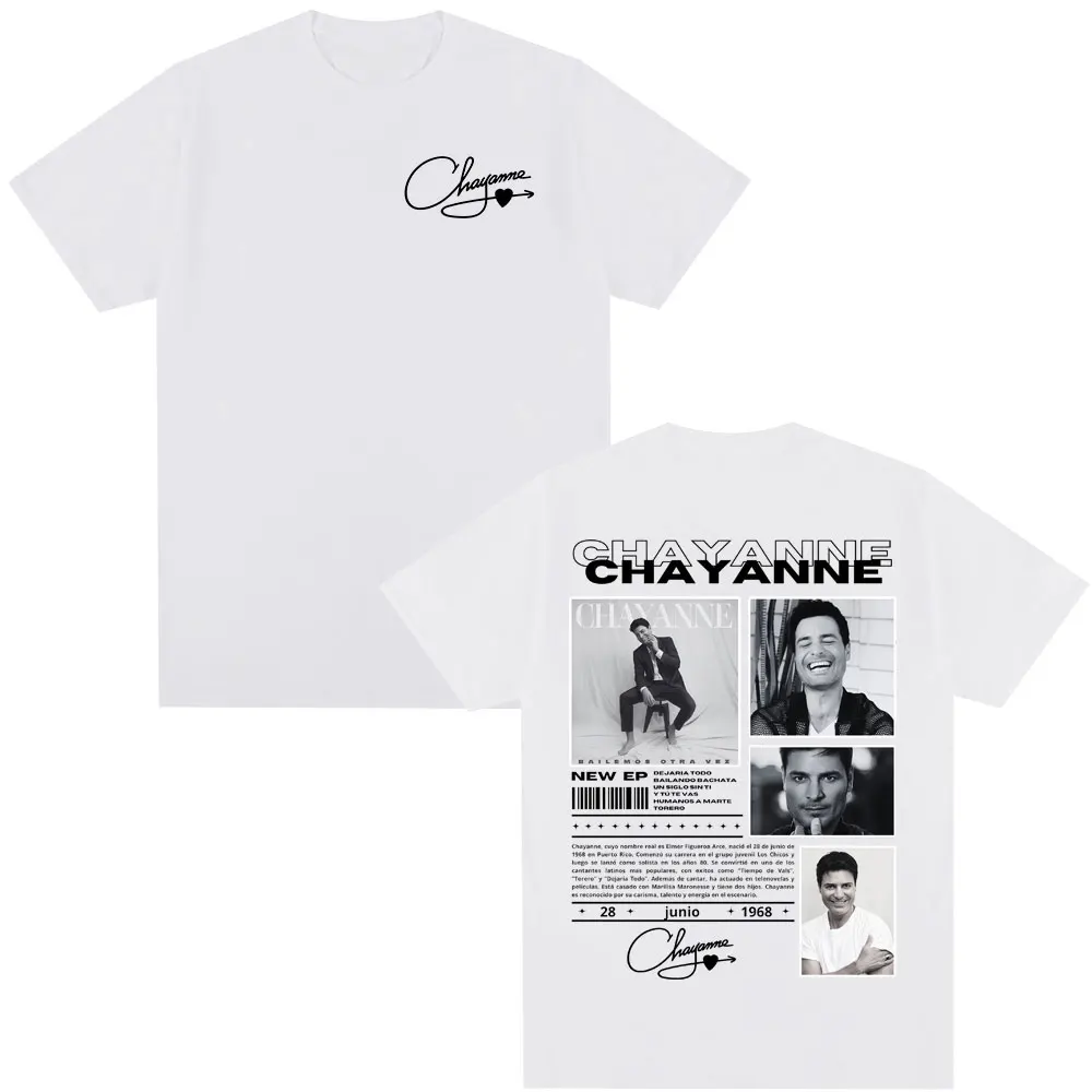 Chayanne Bailamos Otra Vez Tour Album T-Shirts Herren Damen Mode Kleidung Hip Hop T-Shirt Lässige übergroße T-Shirts Streetwear – Detail 5