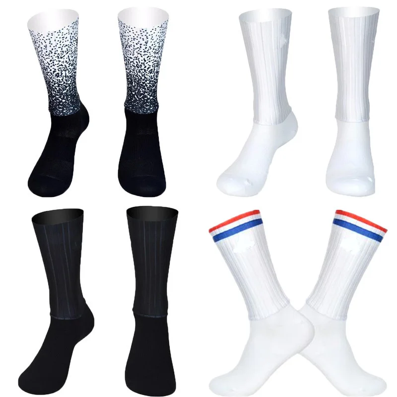 

Cycling Anti Slip Silicone Seamless Aero Socks New Summer Breathable Socks Men Women Road Bike Calcetines Ciclismo