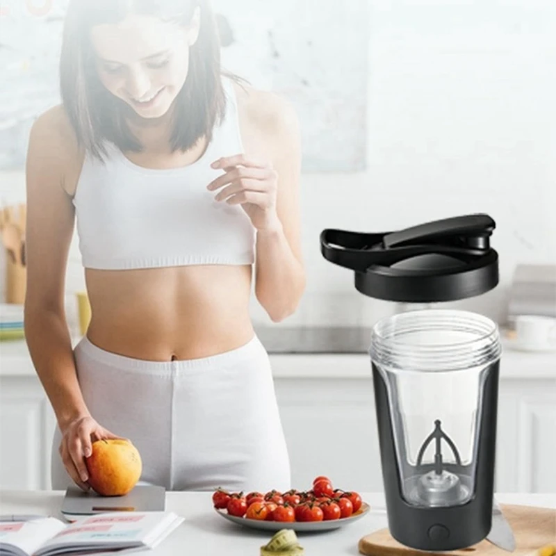 배터리 구동 자동 믹서기 컵, 고온 저항 커피 믹서기 컵, 편리한 밀크 파우더 믹서기 컵