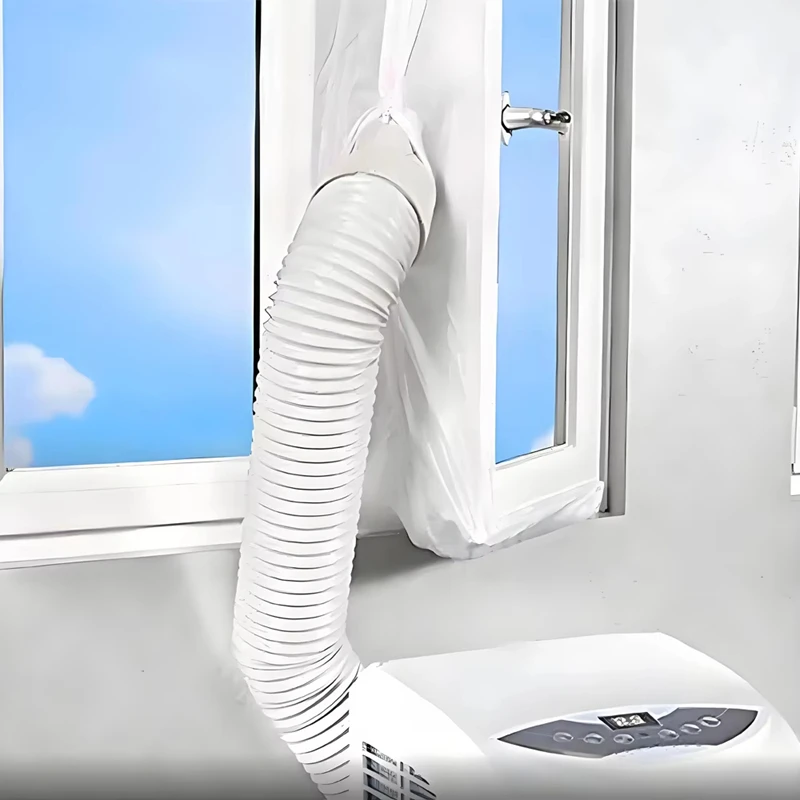 AirLock Window Seal for Portable Air Conditioner, 3m/4m Flexible Cloth Sealing Plate Window Seal with Zip and Adhesive Fast