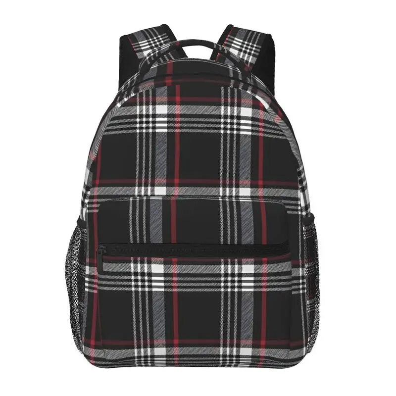 

GTI Tartan Plaid Print Laptop Backpack Unisex Large Casual Shoulder Bags Lightweight Travel Daypack Waterproof Students Bookbag