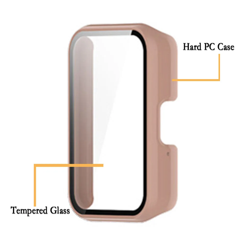 Case For Huawei Band 11 Full Coverage Bumper PC Hard Cover With Tempered Glass Screen Protector 2 In 1 Shell For Huawei Band 11