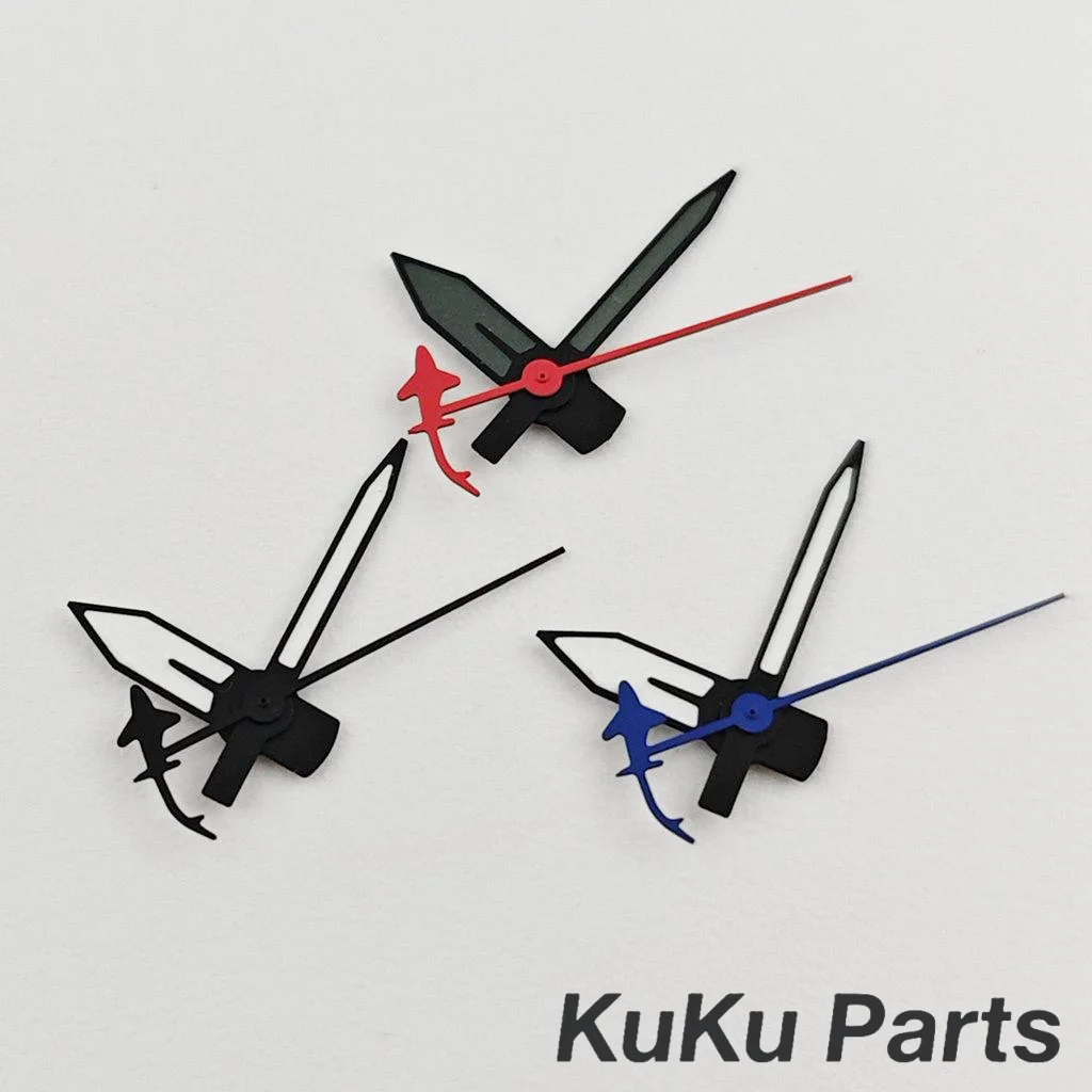 NH35 стрелки C3 зеленые супер светящиеся акулы секундные стрелки часы иглы для NH34 NH35 NH36 NH38 часы с механизмом указатели детали