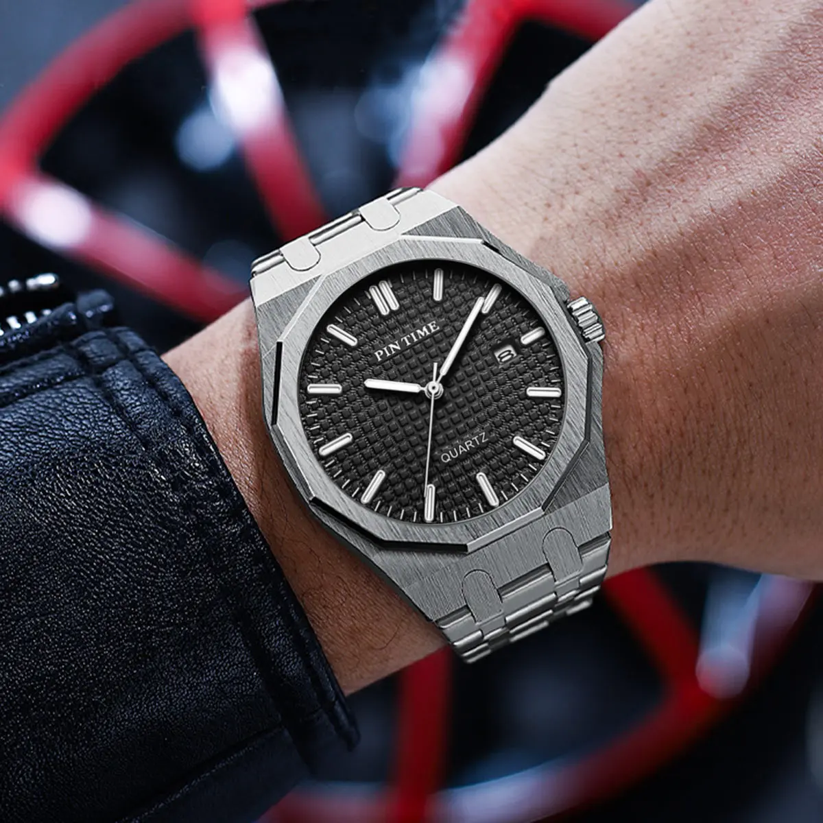 

PINTIME новые минималистичные молодежные дизайнерские модные деловые стильные 30ATM водонепроницаемые светящиеся мужские и женские кварцевые часы