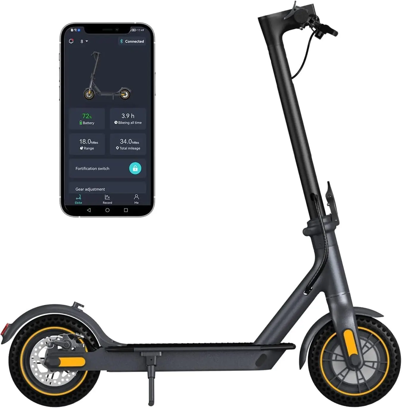 

Electric Scooter 10" Solid Tires 600W Peak Motor Up to 20Miles Range and Speed for Adults