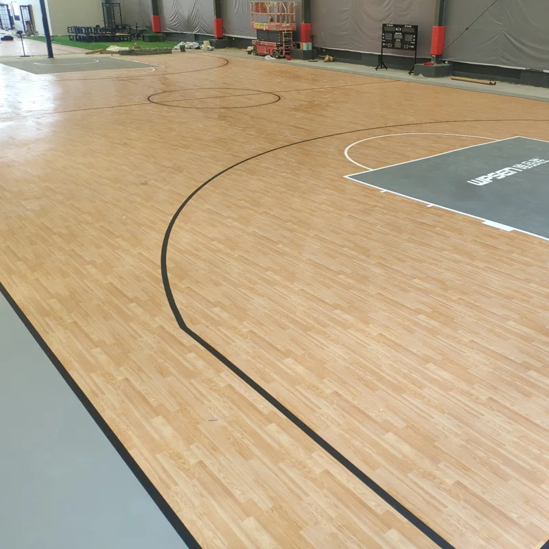 Beable Basketball Vinyl Sports Flooring Indoor Sport Wooden Pattern PVC Floor Covering Fit Numerous Sports Usages