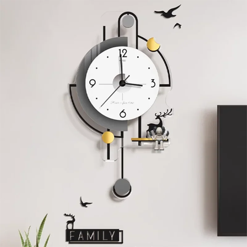 Unique Metal Wall Clock White Office Nordic Luxury Wall Clock Modern Hanging Horloge Murale Design Moderne Paintings Home Deco