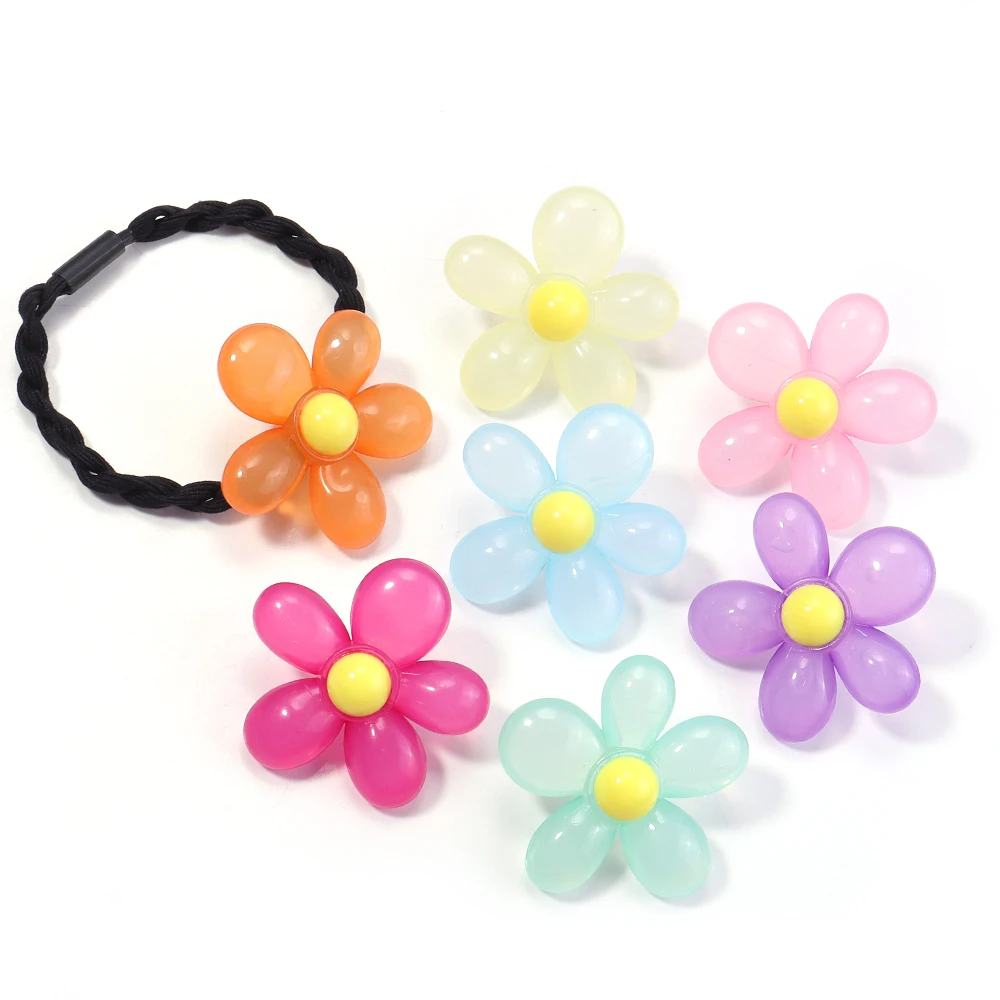 5-10 pezzi acrilico colorato cinque petali fiore perline distanziatore perline sparse fai da te fatti a mano collana orecchini perline accessori materiali