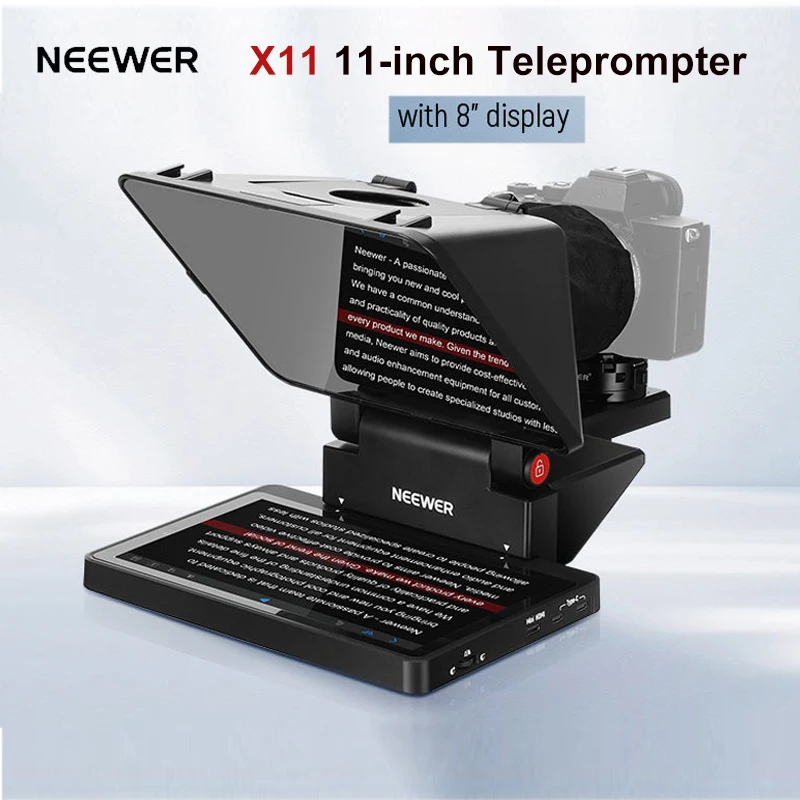 NEEWER X11 2-In-1 الملقن مع شاشة للهاتف المحمول كاميرا MicroSD كاميرا فيديو تسجيل البث المباشر المطالبة