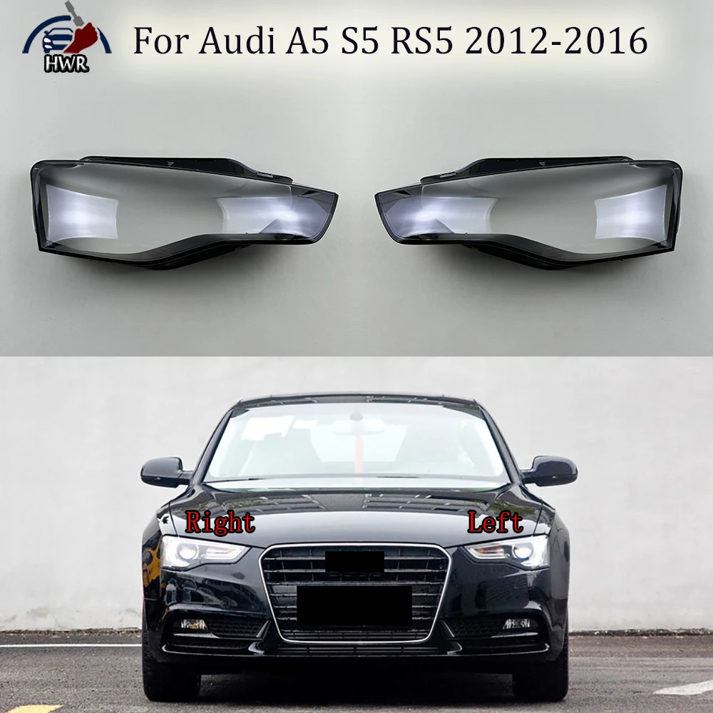 

Headlamp Cover Transparent Headlight Lens Plexiglass Replace Original Lampshade For Audi A5 S5 RS5 2012 2013 2014 2015 2016