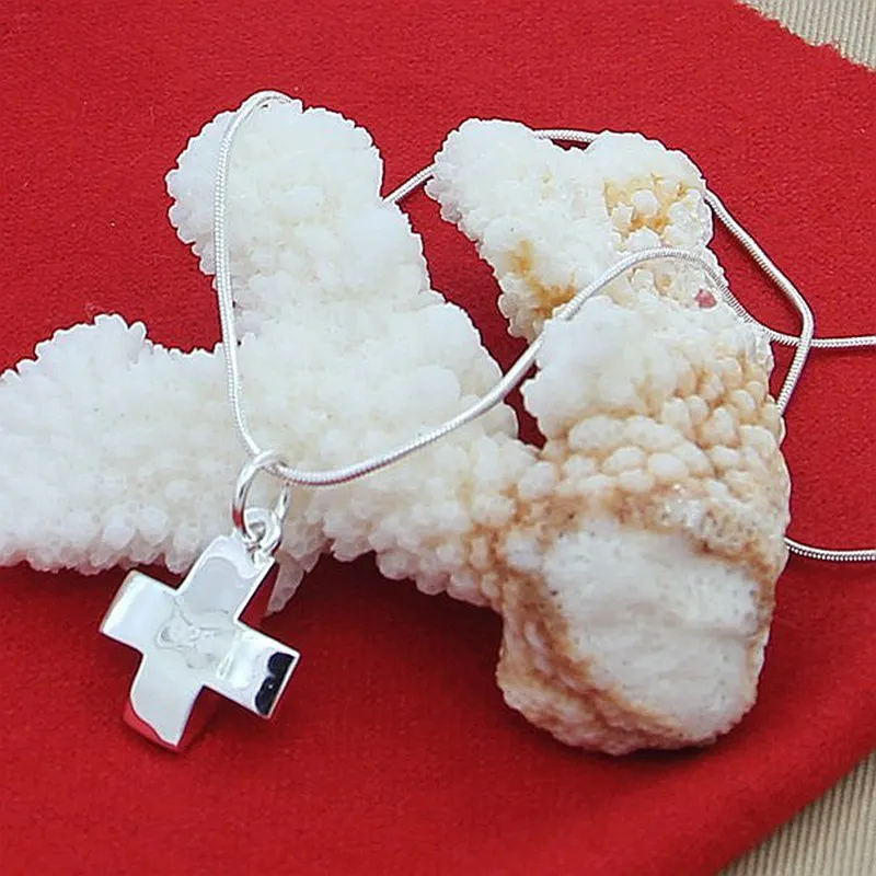 

New fashion 925 Sterling Silver minimalist cross Necklace for women streetwear Jewelry Wedding Party Valentine's Day Gifts