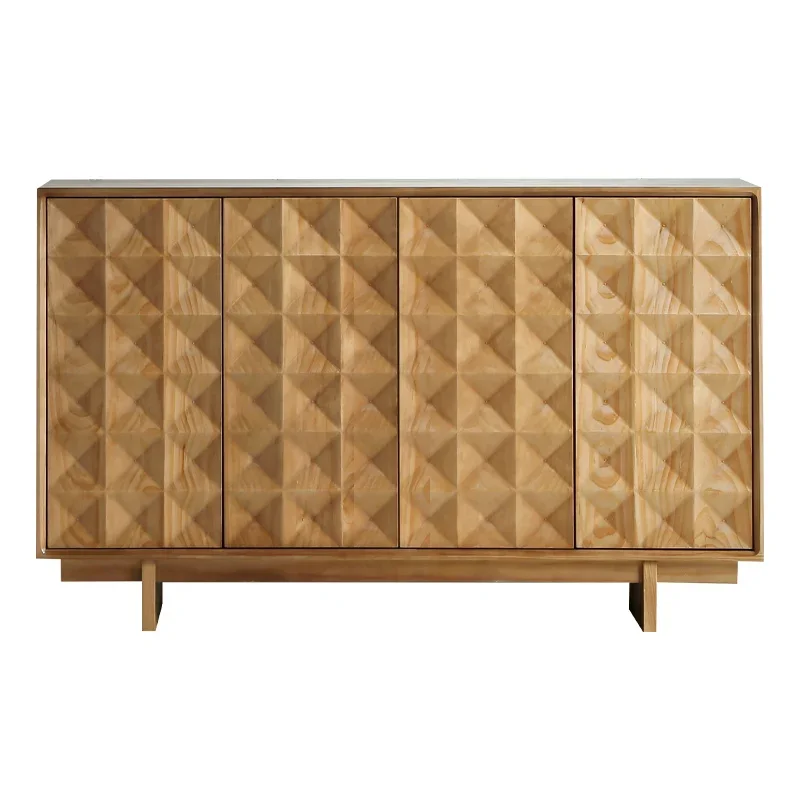 

Nordic solid wood dining side modern simple living room wall locker