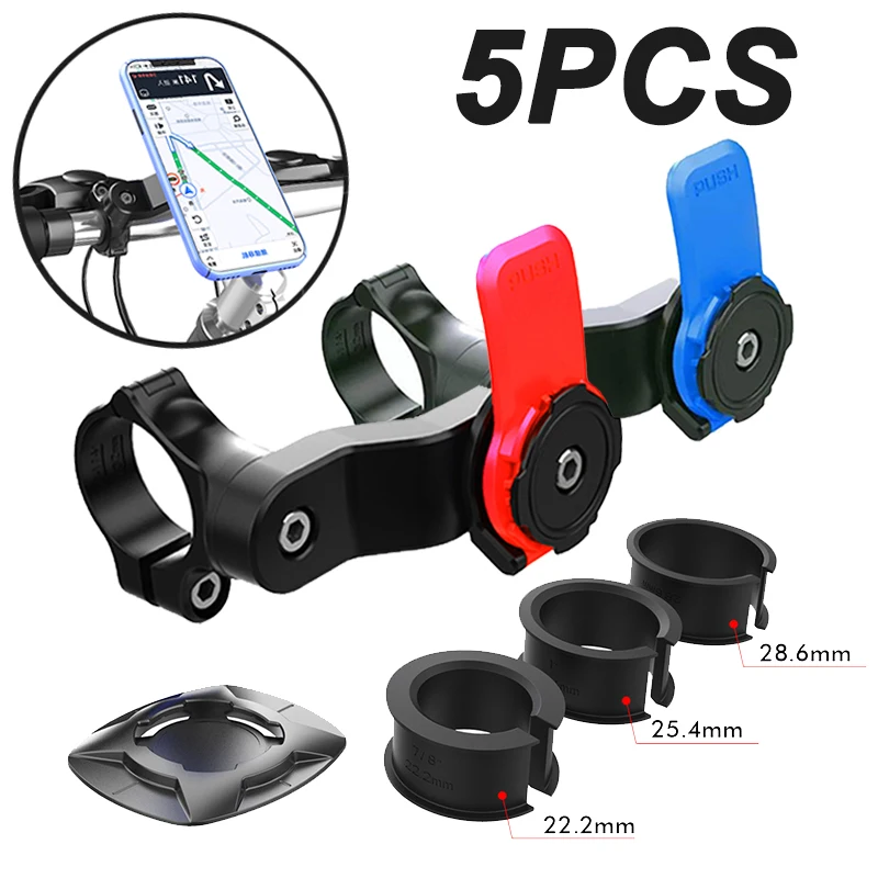 5Pcs/set New Arrival Motorcycle Bicycle Phone Holder Adjustable Motorbike Handlebar Support Cell GPS Security Lock Stand Bracket