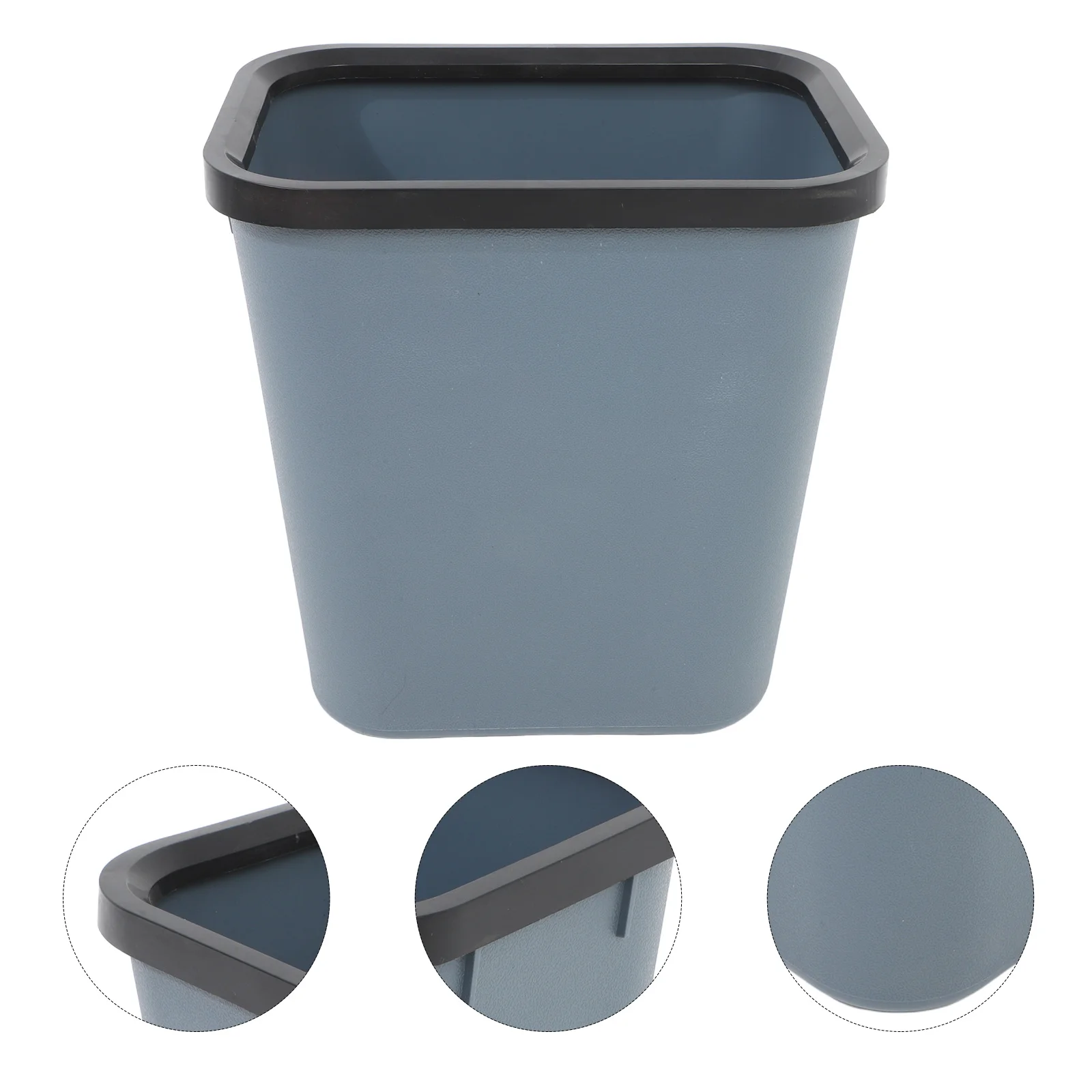

8L Trash Can Heavy-Duty Square Plastic Garbage Bin for Under Desk Office Hotel Bedroom Bathroom Home Dorm Room Use