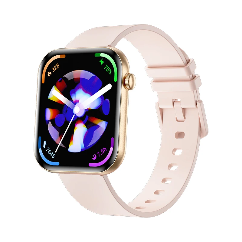 2025 hete ultradunne smartwatch KM 90 heren en dames, 6,9 mm dik 1,85 inch AMOLED-display BT-oproep douane gezicht fitnesshorloge