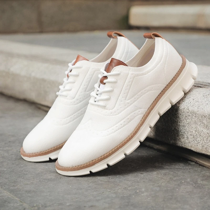 

Весенне-летняя новая мужская обувь, повседневная спортивная обувь, дышащие вязаные сетчатые кроссовки, уличные модные лоферы без шнуровки