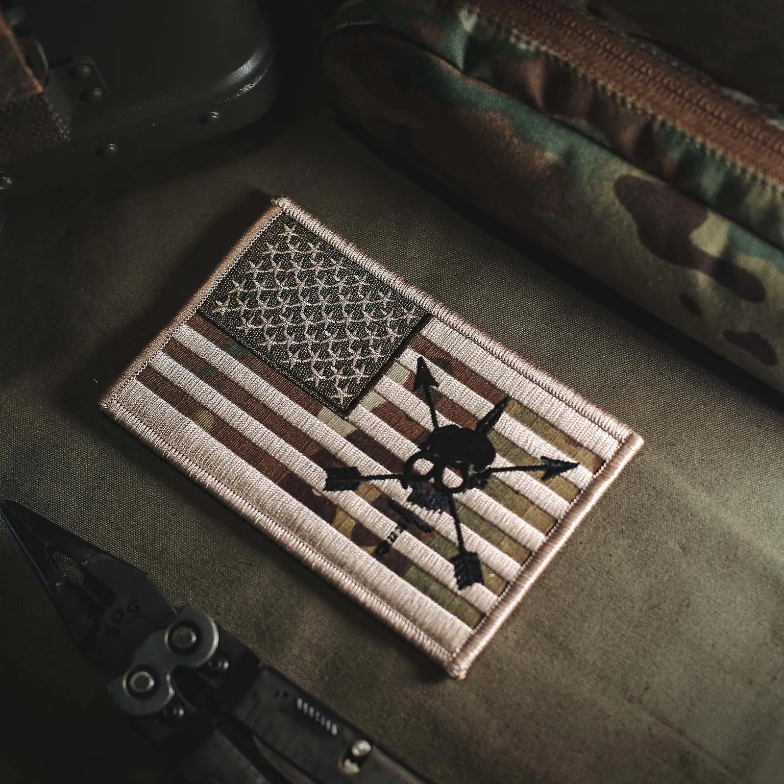 Parche Velcro bandera USA táctico chaleco mochila MOLLE gancho lazo - imagen 3