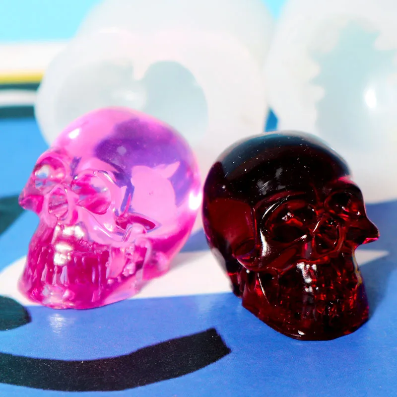 Skull Silicone Candle Mould DIY Festive Main Picture Ornament Epoxy Mould Handmade Soap Ice Cube Mould Home Decor Small Ornament