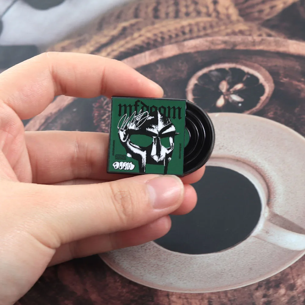 Vinyl Record Enamel Pins Music Album Brooch Collection MF-DOOM Metal Badge Hip Hop Rock Band Lapel Pin Fans Jewelry Gift view 6