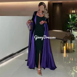 Customized Evening Dresses Column Scoop Neckline Floor-Length Wedding Dress Ruffle Zipper Up Long Sleeves Formal Occasion Dresse