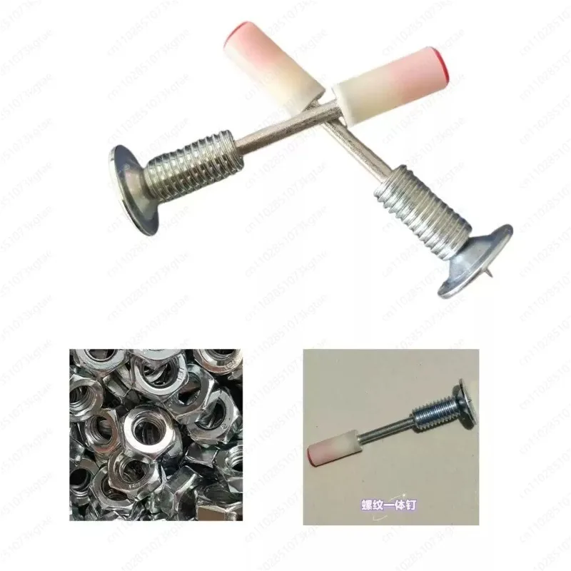 M8 Threaded Drywall Anchor with Round Disc, 7.3mm Fireproof Ceiling Hook for Light Fixture, Hollow Wall Molly Bolts