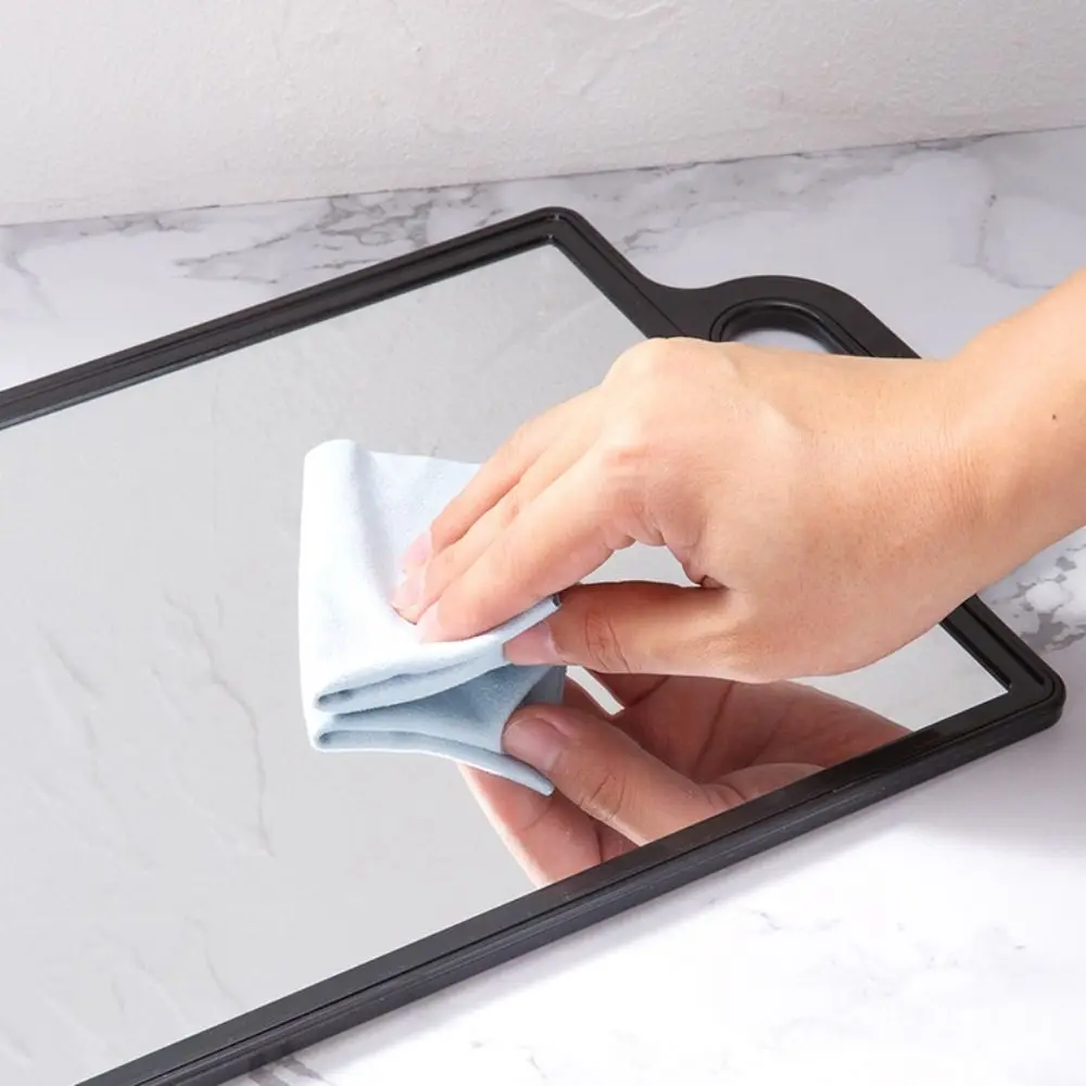 Dupla face cabeleireiro espelho portátil retrovisor dobrável salão de beleza espelho de mão de barbearia de alta definição