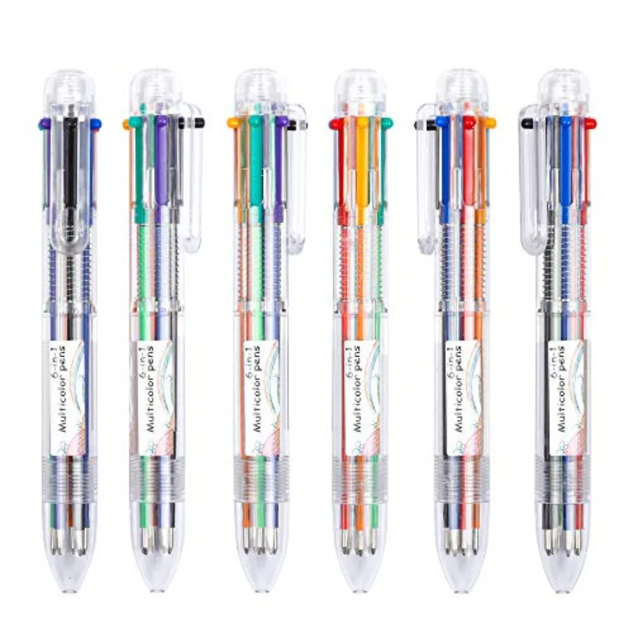 

Mult Pens 23 Pack 6in1 0.7mm Retractable Ballpoint Pens for Office School Supplies Students Gift